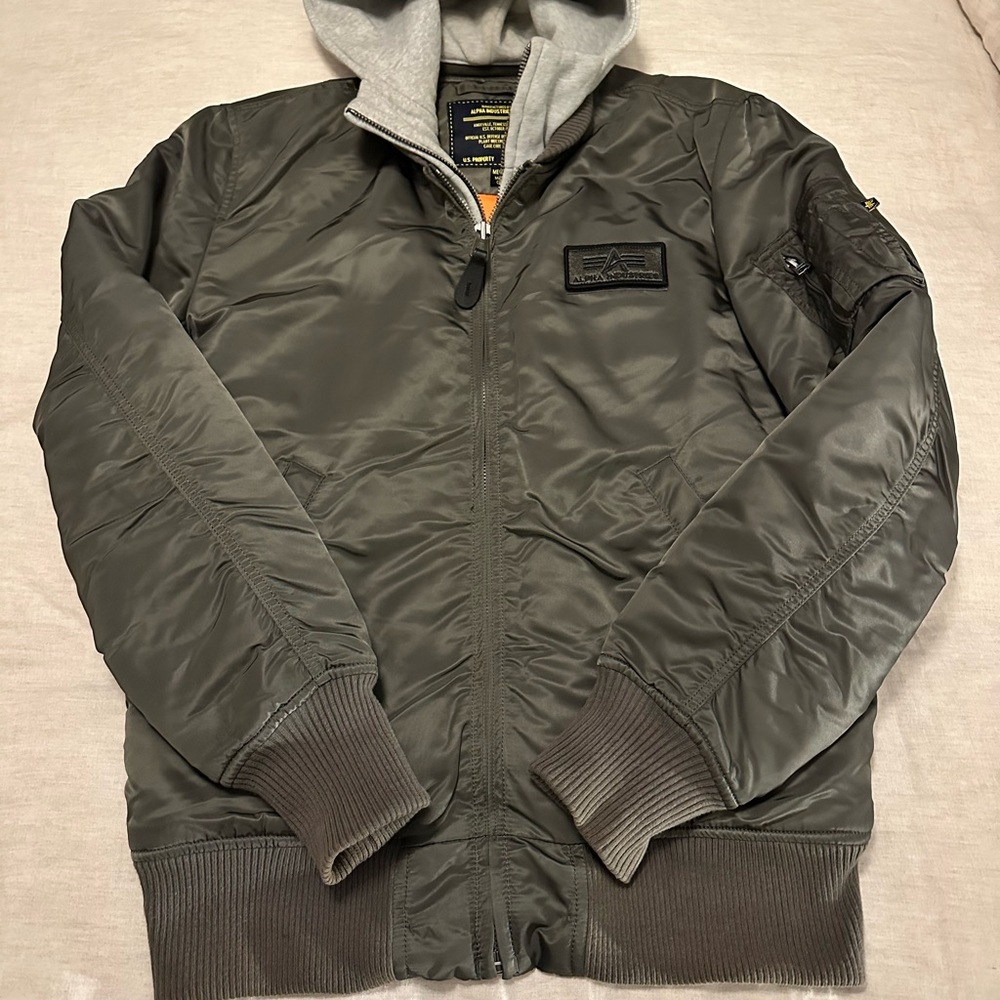 Men's Olive Green Bomber Jacket
